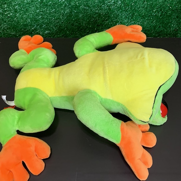 Wild Republic Europe Denmark Green Red Eyed Tree Frog 🐸 13’in - Picture 7 of 13